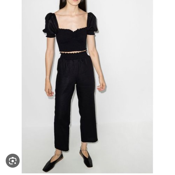 Reformation Linen Mora Set - Black - Size 2 - Picture 3 of 3
